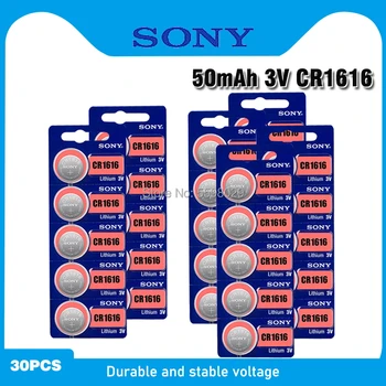30 kom./lot SONY Original CR1616 Button Cell Baterija 3V lithium baterije CR 1616 sati Remote Toy Computer Control Kalkulator