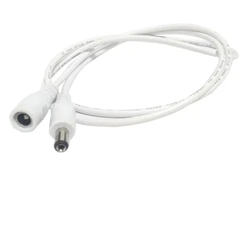 10шт 20шт 50шт 1m 5,5 x 2,1 mm priključak napajanja dc Jack adapter za ženski i muški produžni kabel, utikač bijela crna