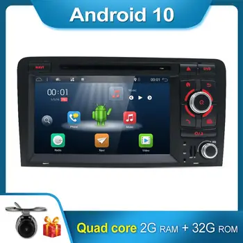 Android 10 car radio for audi a3 8p Car stereo 2 din bluetooth gps wifi carplay dab free camera map canbus