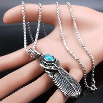 2021 moda pero od nehrđajućeg čelika duga ogrlica za žene srebrna boja lanac ogrlice nakit Bayan p N19135