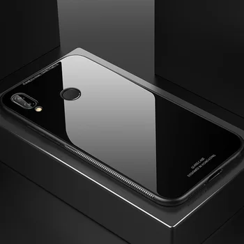 Za Huawei Y9 2019 Case Luksuzni Sjajni Kaljeno Staklo Mekana Silikonska Okvir Šok-Dokaz Tvrda Torbica Za Huawei Y9 2019 Cases