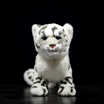 Modeliranje stoji Snow Leopard pliš plišane igračke slatka Panthera Uncia Uncia oz mekani bijeli oz lutka rođendanski poklon za djecu