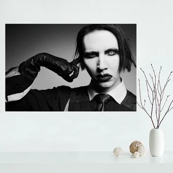 Običaj platnu Marilyn Manson plakat umjetnički dizajn plakat tkanine zid poster ispis svilene tkanine &QA005K