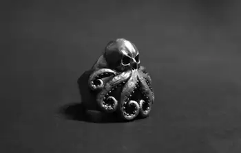 Božić 2020 Šarm Halloween hobotnica lubanju punk nehrđajućeg čelika mornar prsten muškarci Anel pak nakit poklon za mornar OSR426
