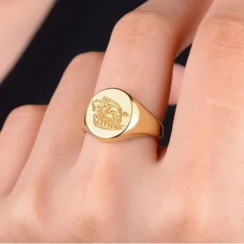 Kingsman Tajna Služba Prilagođene Pečatni Prsten Za Muškarce Žene 925 Sterling Srebra Zlatna Boja Nakita Postaviti Besplatno Graviranje