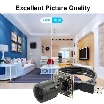 ELP 1080P kamera za video nadzor sa niskim osvjetljenjem usb kamera 2.8-12mm Варифокальный objektiv 2.0 megapixel Sony IMX322 H. 264 modul kamere