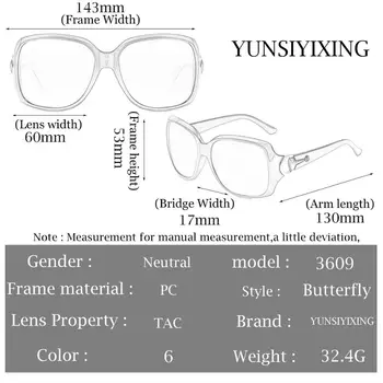 YUNSIYIXING leptir ženske sunčane naočale polarizator dizajn moda sunčane naočale žene luksuzne vožnje naočale Oculos de sol 3609
