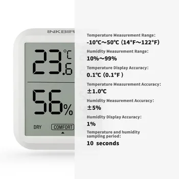 Inkbird ITH-20 oblikovan digitalni termometar hygrometer unutarnji e-vremenska stanica temperatura vlažnost senzor monitor