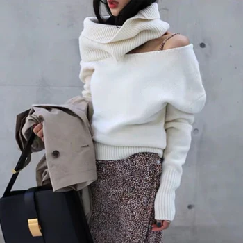 YAMDI vintage bohemian 2020 proljeće zima водолазка džemper выдалбливают pletene kardigan uzburkati kroean solid woman tanak elegantan