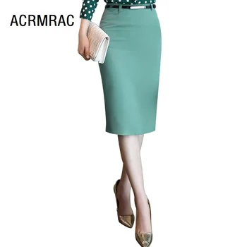 Ženska odjeća je formalna odjeća suknja jednobojnu tanak poslovne OL formalni suknja 9918