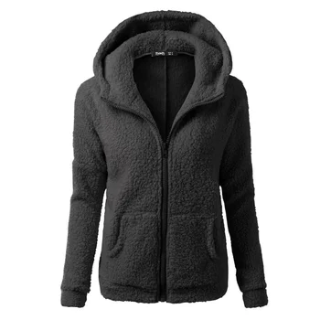 Novi jesen zima topla jakna hoodie 2020 S-4XL svakodnevni ženski sport kaput čvrste soft runo Ženski kaput