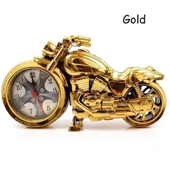 Oblik Kreativne Klasicni Darove Upscale Namještaj Zlatni Motocikl Alarm Kućnu Dekoraciju Motocikl Sat