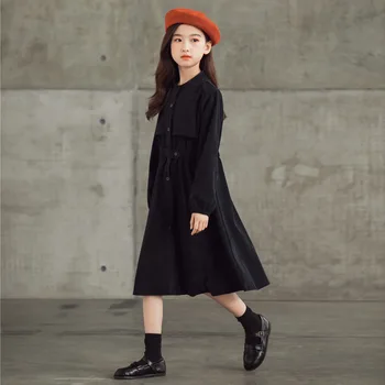 2020 Zima Novi Adolescencija Samt, Midi Djevojka Prerušiti Se Korejski Stil Djeca Elegantne Haljine Dječje Odjeće Za Stranke Kopča, #9230