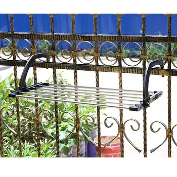 Sklopivi ručnika vješalica za odjeću od nehrđajućeg čelika viseće police sa zasunom za balkonom praga AUG889
