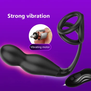 IKOKY 12 autocesta analni vibrator s prstenom za penis odgađanje ejakulacije Seks proizvodi masažu prostate seks igračaka za muškarce analni dildo pluta
