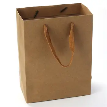 10шт kraft-papir za party shopping torba sa ručkom Božić Dan rođenja vjenčanje bombone keks pakiranje poklon paketi pravokutnik smeđa