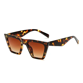 2020 moda kvadratnom Mačje oči Sunčane naočale Žene brand dizajn prozirne leće Leopard sunčane naočale ljetni stil vintage black nijanse UV400