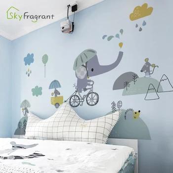 Crtani film слоненок naljepnica zid dječja soba dekoracija spavaca soba dekor zid samoljepljive naljepnice za uređenje doma