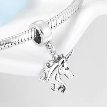 2021 mitski sreća Jednorog 925 sterling srebra šarene эмалевые zrna idealni izvorni europski ovjes perle narukvica izrada nakita