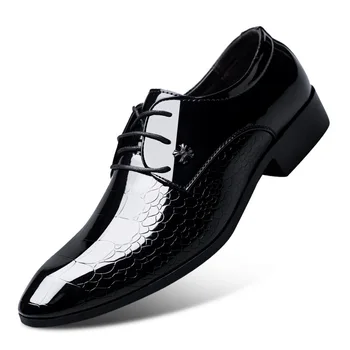 Mazefeng muške kožne cipele osoba poslovne haljinu klasičan stil apartmani, smeđa i crna čipke Oštar čarapa i cipela za muškarce oxford cipele 2020