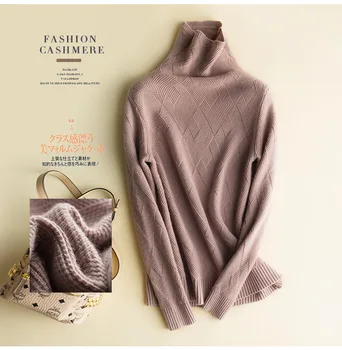Kašmir džemper Ženska водолазка modni pletene džemper, pulover korejski Ženski veste 2020 Dres Mujer KJ4015