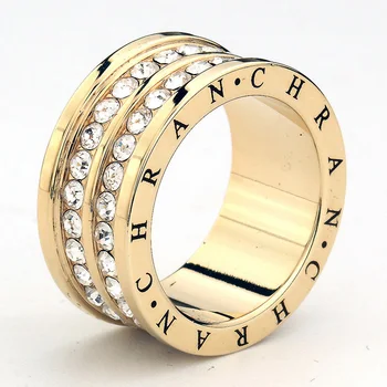 Chran Brand Costume Wedding Jewelry Prst Rings Fashion 2 broj kristala vjenčano prstenje za žene