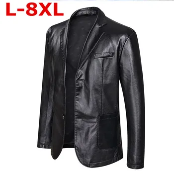 Plus size 8XL 7XL novo visoke kvalitete dolaska kožne jakne muška jakna odjeća Muški kaput proljeće i jesen P U jaknu, kaput