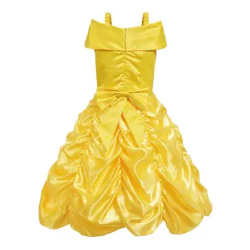 2020 cosplay Belle Princess Dress Girls Dresses For Beauty and The Beast Kids Party Odjeca Ponuda Crown rukavice dječji kostim