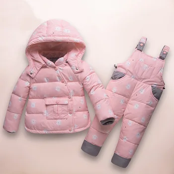 2020 djeca zima dolje kompleti odjeće 2 kom. jakna i općenito 1-4 godina Dječja odjeća djevojke i dječaci kombinezon Dječja odjeća