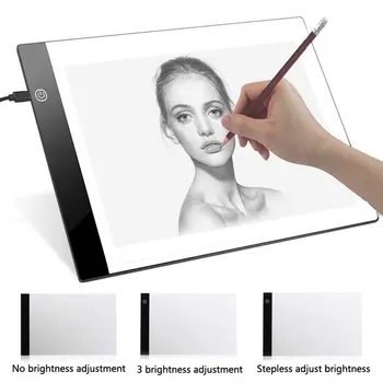 LED Light Box Artist Thin Stencil Art Board-Tragom Drawing Board Plat LED Drawing Board USB Powered A4 Copy Station