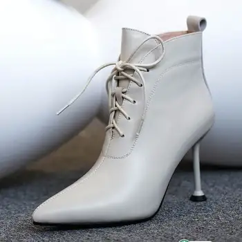 2020 moda daje koža visoku petu oštar čarapa lakonski zimska obuća pista ured lady noćni klub vjenčanicu čizme L32