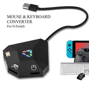 Tipkovnica i miš pretvarač adapter za Nintendo Switch PS4, Xbox One, PS3, Xbox 360 Nintend Switch podržava ažuriranje programa