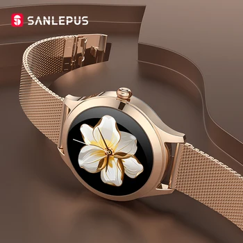 2020 SANLEPUS elegantne ženske smart satovi Luksuzni vodootporan ručni sat od nehrđajućeg čelika svakodnevne djevojke pametne satove za Android i iOS