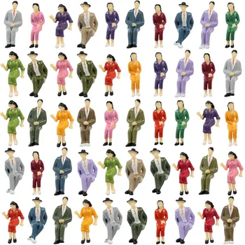 Model vlak G skala svi sjede figure 1:25 slikano šarene likove ljudi krajolik minijaturne nakit izgleda P2526