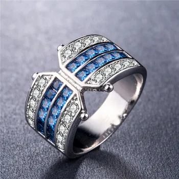 Huitan prekrasan leptir prsten s transparentnim кубическим цирконием nevidljiva postavljanje moda koktel prstenje za žene i muškarce ljubavnik poklon