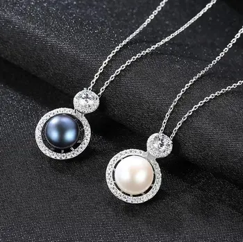 [MeiBaPJ]pravi slatkovodni biseri luksuzni privjesak ogrlica 925 čvrsta srebrna fin nakit za žene