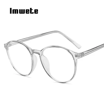 Imwete Vintage Anti Blue Light Eyeglasses Žene Bistra Kružna Okvira Bodova Muškarci Računala Naočale Stan Ogledalo Naočale