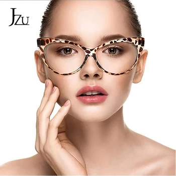 JZU 2020 cat eye seksi sunčane naočale žene Cateye brand dizajner berba crne prozirne leće, naočale Leopard luksuzni sunčane naočale Oculos