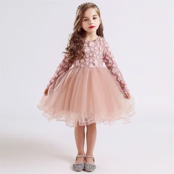 2020 zima s dugim rukavima haljina za djevojčice cvjetni dizajn haljina princeze casual odjeća svakodnevni škola Glavna večernja haljina Dječja odjeća
