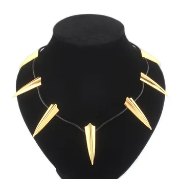 Legura metala zlatno pokriće trokutasti noktiju nokti oblik ogrlica cool ogrlica privjesak za žene nakit pokloni