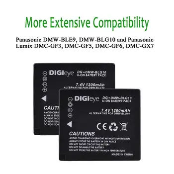 2X DMW-BLG10 BLE9 baterija + dual USB punjač za Panasonic Lumix DMC-GF5 GF6 GX7 DMC-LX100 DMC-GX85 GX80 ZS200 ZS100 ZS60