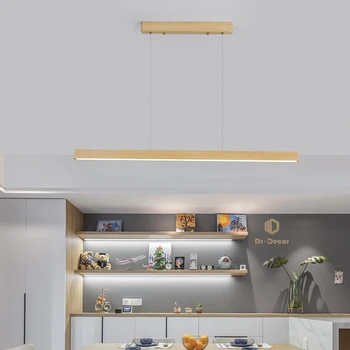 Moderna led drveni viseći svijećnjak,minimalizam blagovaonica potkrovlje unutarnje uređenje doma dnevni boravak umjetnost viseći svijećnjak bilo koji otvoreni položaj rasvjeta