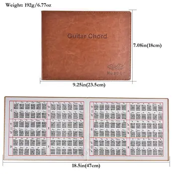 Muspor gitara Akord knjiga chart kvalitetne umjetne kože 6 linija u meki gitara akordi табулатура Guitarra prst vježba list
