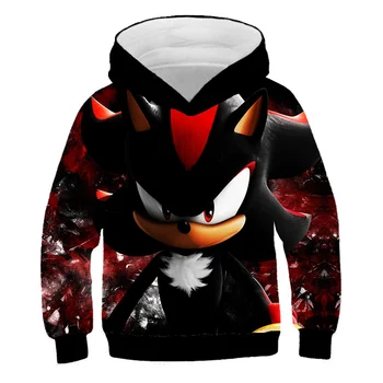 Sonic s dugim rukavima majica kid dječaci i djevojčice teen Jesen Zima Полихроматические 3D tiskani novi predložak moda majica odijevanje