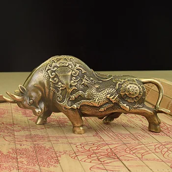 Kina mesing bronza фэншуй bogatstvo Bik Bik kip metalni zanat obiteljske ukras darove АААААА Besplatna dostava
