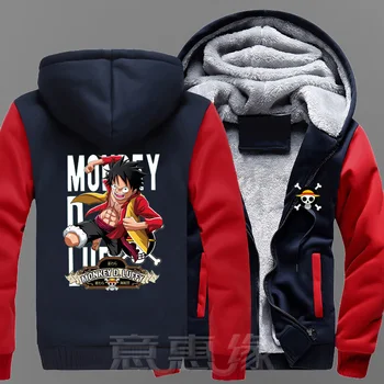 [Stok]anime One Piece Monkey D. Luffy cosplay odijelo jakne kaputi su duge zimske munje majica M-5XL za Noć vještica