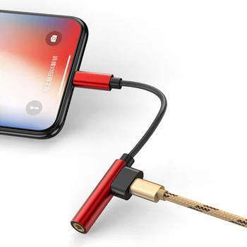 LINGCHEN 2 in 1 Charge Audio 3.5 mm audio priključak za punjenje adapter za slušalice slušalice za iPhone Xs Max Xr X 8 7 Plus