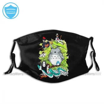 Reusable Unisex Totoro Lice, Usta, Maska Je Slatka Poliester Maska Maska Sa Filterom