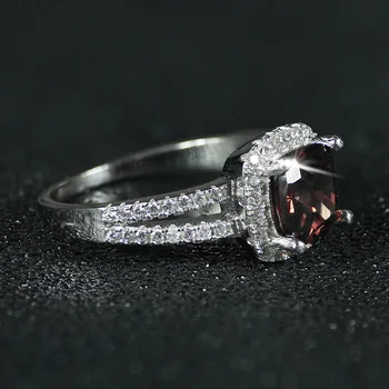 Smeđa boja 925 sterling srebra angažman zaručnički prsten obećanje za žene moda prst originalni dizajn nakita R1507-smeđa