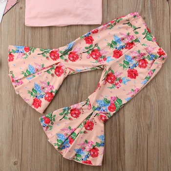 Citgeett 2Pcs Kids Baby Girls cvjetni grudnjak vrhovima+ hlače spaljene odjeće odjeća ljetna odjeća za djevojčice